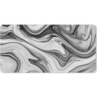 Tapis de Souris XXL - MuchoWow - Gaming - 120x60 cm - Marbre Motifs Aspect marbre - Gris