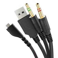 Câble Audio de Remplacement Compatible avec SteelSeries Arctis 3, 5 & 7 Casque Écouteurs - 3.5mm + USB