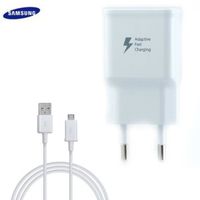 Chargeur Samsung Galaxy S I9000 Charge Rapide AFC 2A Blanc + cable 1,5 M USB-micro USB
