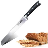 SHAN ZU Couteau à Pain 20 cm Lame Dentelée Pain en Acier Inoxydable Couteau de Pâtissieren   CLASSIC Series