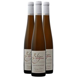 VIN BLANC Domaine Claude et Christophe Bléger Alsace Gewurztraminer Vendanges Tardives Moelleux 2020 - Vin Blanc d' Alsace (3x50cl) BIO
