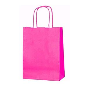 moyen 22 cm x 31cm x 10cm 10 x sacs en papier rose avec poignée torsadée