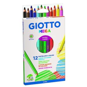 CRAYON DE COULEUR Crayons De Couleur Pour Adultes - Mega 2256 00 Boîte Carton Épais 12 Couleurs Assorties