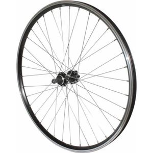 ROUE VTT 26 POUCES AV BLOCAGE JANTE BLANC MOYEU XC DISC 6T NOIR
