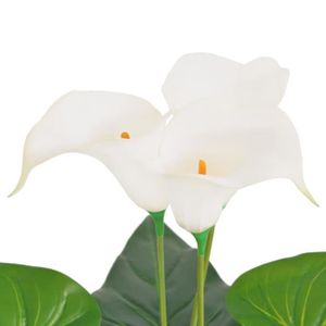 FLEUR ARTIFICIELLE Plante artificielle avec pot Lis Calla 85 cm Blanc DIOCHE7298381138198