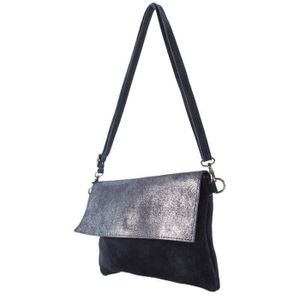 histoireDaccessoires Pochette Cuir Velours Femme PO007321-GR-OE-Dina