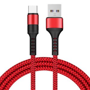 CÂBLE TÉLÉPHONE Cable USB / Type-C Charge Rapide 3A Nylon Renforce Rouge 2M  Pour Smartphone Xiaomi / Oppo / Vivo / Realme / Pixel Little Boutik®