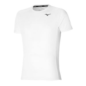 T-SHIRT MAILLOT DE SPORT T-shirt Homme Mizuno Training 88 - Blanc - Manches courtes - Fitness Running
