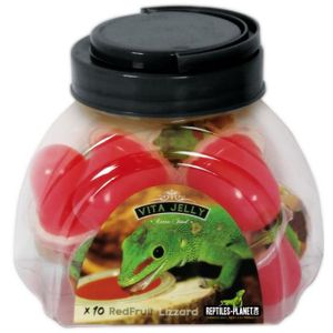 COMPLÉMENT ALIMENTAIRE Nourriture lézards Vita Jelly Rouge Fruit Lizard 10 Pièces REPTILES-PLANET