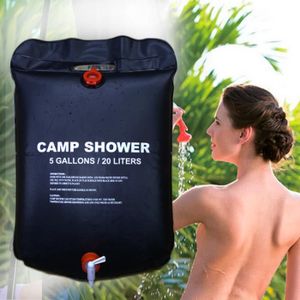 Gocher Sac /à Eau 20L Sac de Douche Solaire portatif ext/érieur Pliable en PVC de 5 gallons Sac de Bain Camping Douche avec thermom/ètre