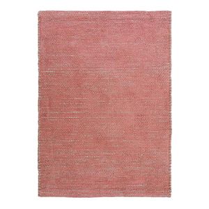 TAPIS DE COULOIR ROSTYLE - Tapis artisanal en jute et coton chenille 160 x 230 cm Rouge Terra Cotta