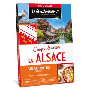 COFFRET SÉJOUR Wonderbox - Coffret cadeau - Coups de coeur en alsace - 1 expérience ou 1 séjour en Alsace parmi 315 activités