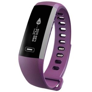 BRACELET D'ACTIVITÉ Bracelet Connecté iOs Androis Smartwatch Bluetooth Cardio Podomètre Appel Violet bande de silicone YONIS