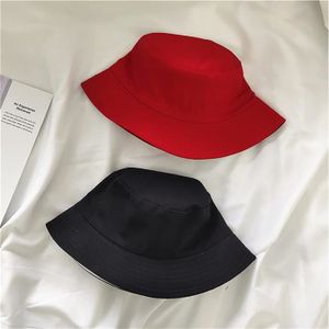 CHAPEAU - BOB red black -Chapeau Bob en coton pour hommes et fem