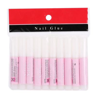 8 Tubes Colle à Ongles 3g French Manucure - Transparent - Pour Nail Art - Neuf