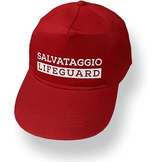 EUPSIIU Ensemble De Costume De Sauveteur 2 Pièces Avec Chapeau De Sauveteur Et Sifflet De Garde, Accessoires De Sauveteur Réglables Rouges Pour