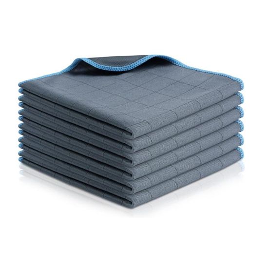 Lot Chiffons Microfibre Magique XXL Total Clean – 3 Chiffons Gris Foncé 30x40 Cm – Ultra Absorbants Et Sans Trace
