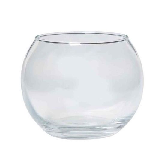 INNA-Glas Bougeoir Diana, Boule-Rond, Transparent, 8,5cm, Ø8cm-Ø11cm - Vase Boule-Photophore