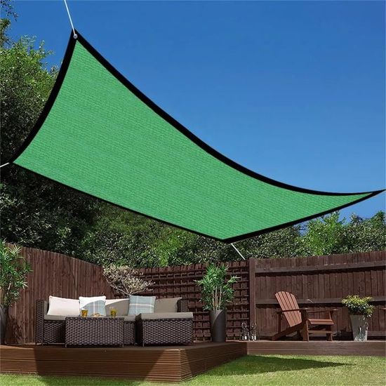 Voiles D'ombrage Pour Patio 2.4 X 2.8 M,Clôture De Protection,Coupe-Vent,Anti-âge, Tissu D'ombrage Avec Oeillets,Voile D'Ombrage Carrée, Pour Voiture,Restaurant,Jardin, Bleu