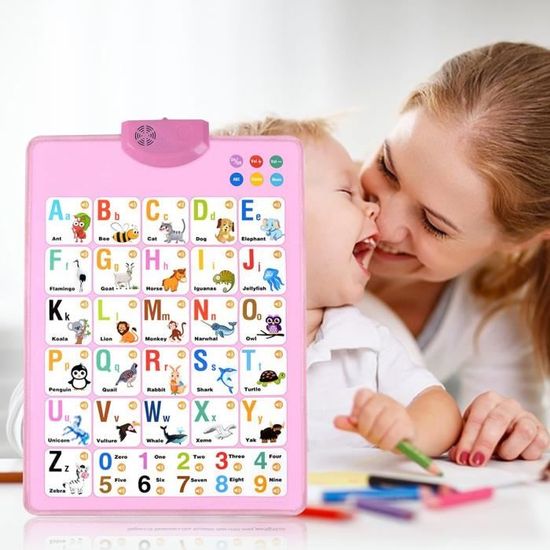 Tableau Éducatif Interactif REMOKING - Alphabet Parlant Et Chiffres - 3 Modes - Musique - Cadeau 1-6 Ans