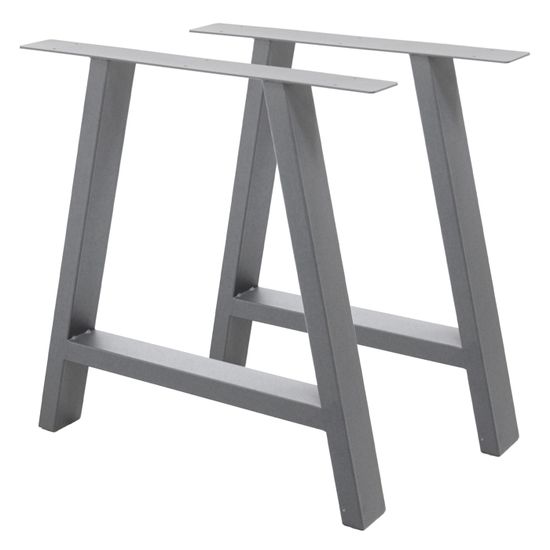 Lot De 2 Pieds De Table Inclinaison à 80 Degrés 40x43 Cm Noir Acier Revêtement En Poudre Mat Protecteurs De Sol Inclus Pour Projets De Bricolage | Leroy Merlin