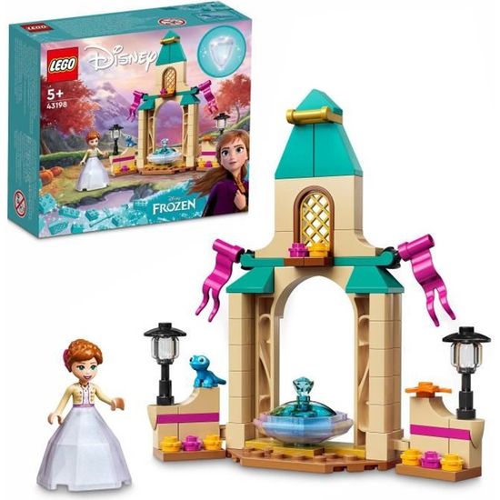 LEGO® 43198 Disney La Cour du Château d’Anna, Jouet de Construction pour Enfants avec Mini-Poupée Reine des Neiges 2 et Robe