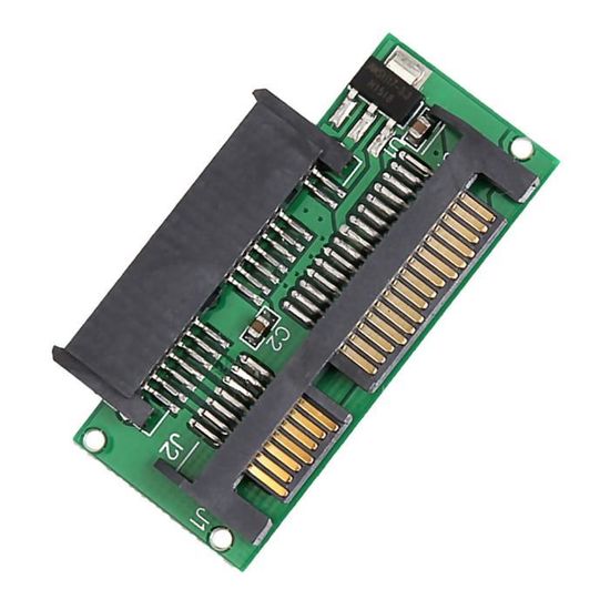 Diyeeni Adaptateur IDE Vers SATA 2,5 Pouces, Disque Dur SATA HDD Femelle Vers IDE 44 Broches Carte Adaptateur Convertisseur Mâle, Disque Dur SATA 7 + 15 Broches Vers Adaptateur IDE