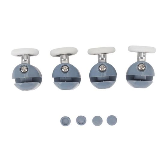 Lot De 4 Poulies Suspendues Pour Porte Coulissante En Verre – Rouleaux Pour Salle De Bain