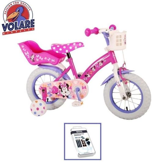 Vélo Enfant 14 Pouces Volare Minnie - Rose Pour 3-5 Ans