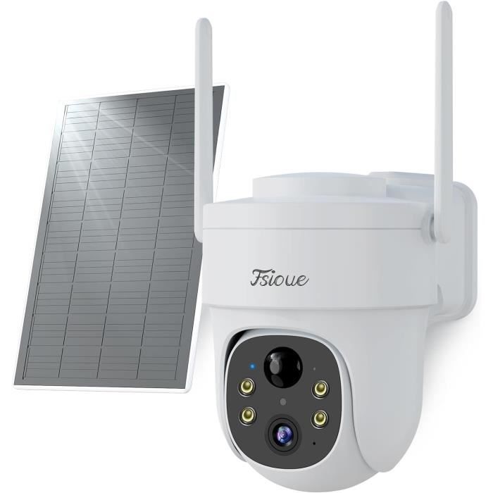 Xega 4pcs-Caméra de sécurité Solaire extérieure sans Fil, caméra de