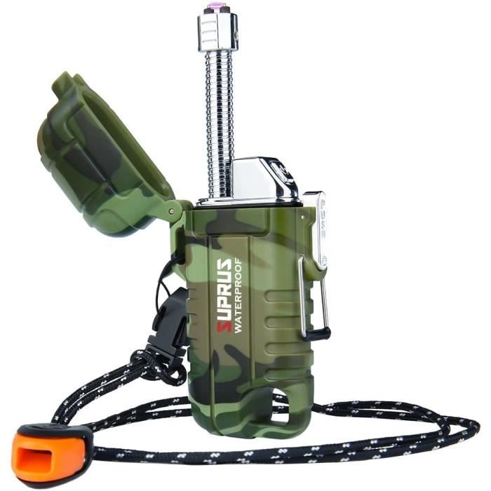 Nizirioo Briquet Plasma Arc Rechargeable, étanche, Coupe-vent, Pour