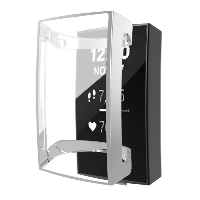Montre connectée,Étui de protection d'écran pour Fitbit Charge 4 3 2 tout autour Ultra mince souple housse - Type Argent-Charge 2