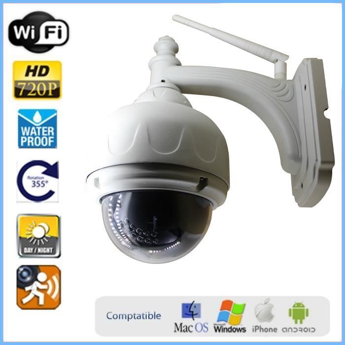 LCC® CAMERA IP EXTERIEUR HD PNP WIFI INFRAROUGE VISION - Web Caméra