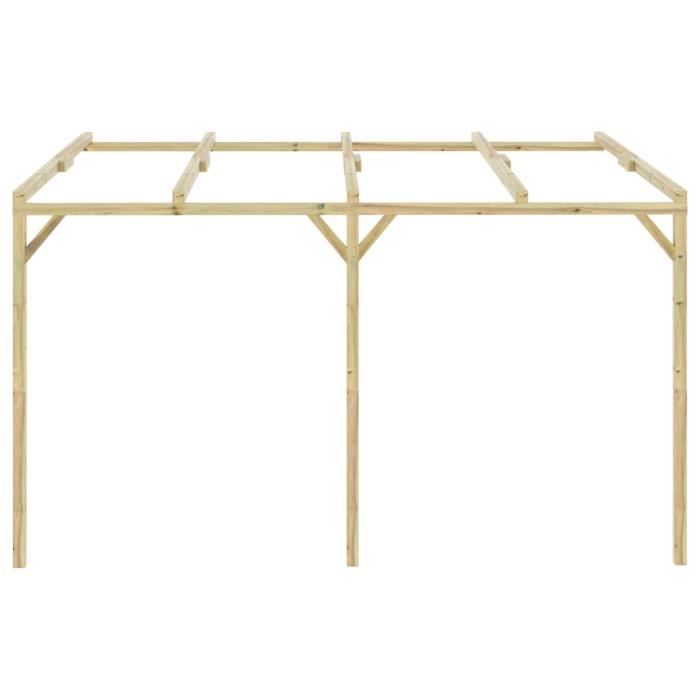 Pergola à appentis 4 x 3 x 2,1 m Bois
