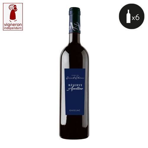 6 bouteilles - Vin rouge - Tranquille - Domaine Grand Chêne Réserve Apolline Gaillac Rouge 2019 6x75cl