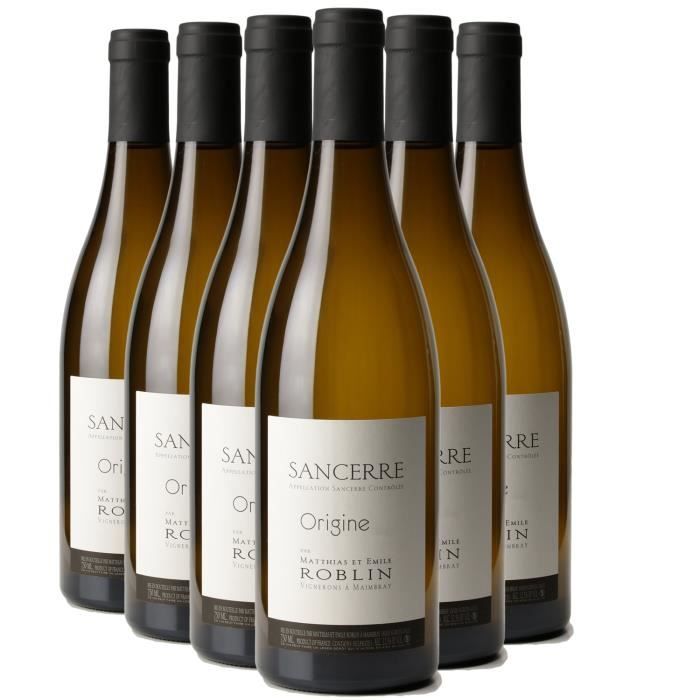 Sancerre Origine Blanc 2021 - Lot de 6x75cl - Domaine Matthias et Emile Roblin - Vin AOC Blanc du Val de Loire