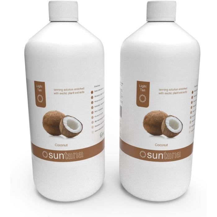 2000ml (2 X 1000ml) suntana Noix de Coco Lumière 8% Dha Spray Tan Solution