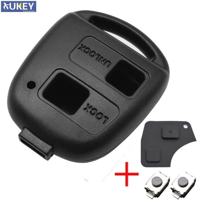 0 -Boîtier de réparation avec clé télécommande de voiture, boîtier de réparation avec boutons en caoutchouc, pour Toyota RAV4 Yaris