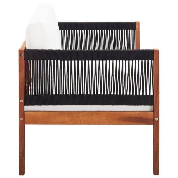 Haute qualité Canapé de jardin à 2 places - Sofa Divan Banquette de jardin Canapé Confortable Bois d'acacia massif *516550