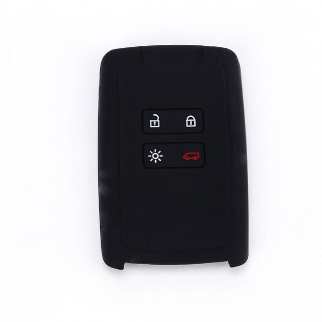 Coque de protection pour clé de voiture en silicone, compatible avec les modèles Renault KOLEOS, Kadja Black