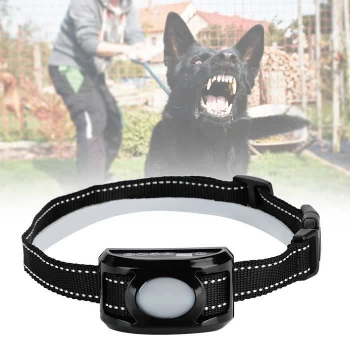 SA chien Collier de dressage électronique anti-aboiement avec dispositif de contrôle rechargeable (noir) - SAINM0220A4319