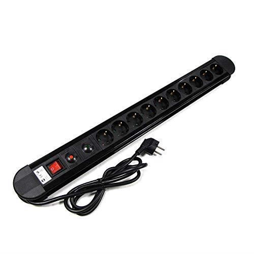 BeMatik - Multiprise 10 Prises avec Interrupteur et parafoudre (1.5m câble) PN26021400362112219
