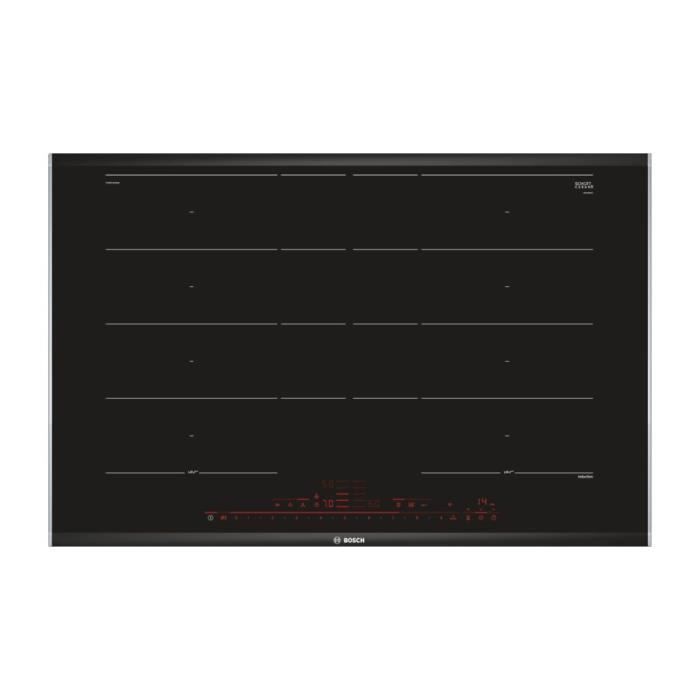 Bosch PXY875DW4E, Intégré, Plaque avec zone à induction, Verre-céramique, Noir, 3300 W, Rectangulaire