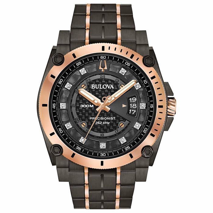 BULOVA-Montre Analogique pour Homme à movement Quartz en Acier inoxydable 98D149