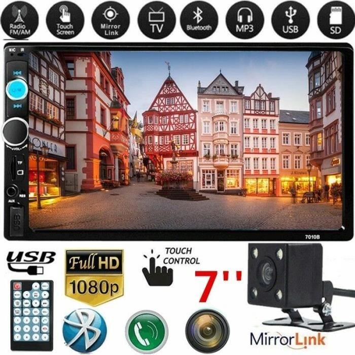 2 Din Auto Radio 7 Pouces Lecteur Mp5 écran De Presse Bluetooth Miroir Multimédia Android Autoradio