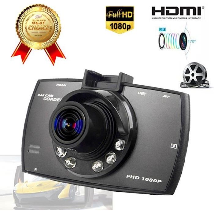 LCC® Full HD Voiture 1080p HD DVR Camera De Vision De Nuit Infrarouge G-sensor Vehicule Enregistreur De Conduite - Noir