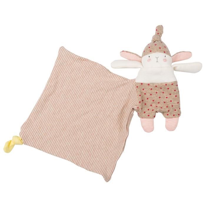 Moulin Roty Doudou Lulu et son mouchoir Le petit lapin Les petits dodos 20 cm Rose Jouet bébé fille