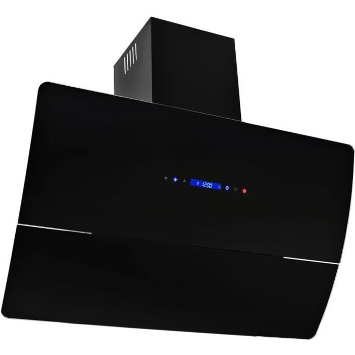Hotte murale Acier inoxydable 756 m3 - h 90 cm Noir