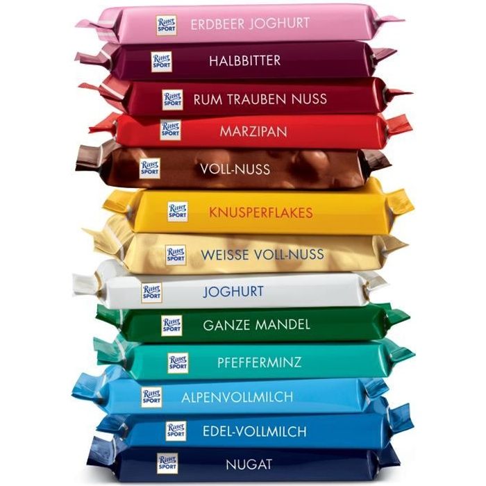 Ritter Sport, mélange de 23 variétés