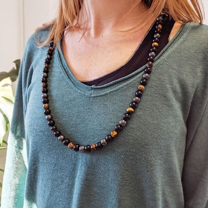 SHOP-STORY - Collier en pierres protectrices triple action